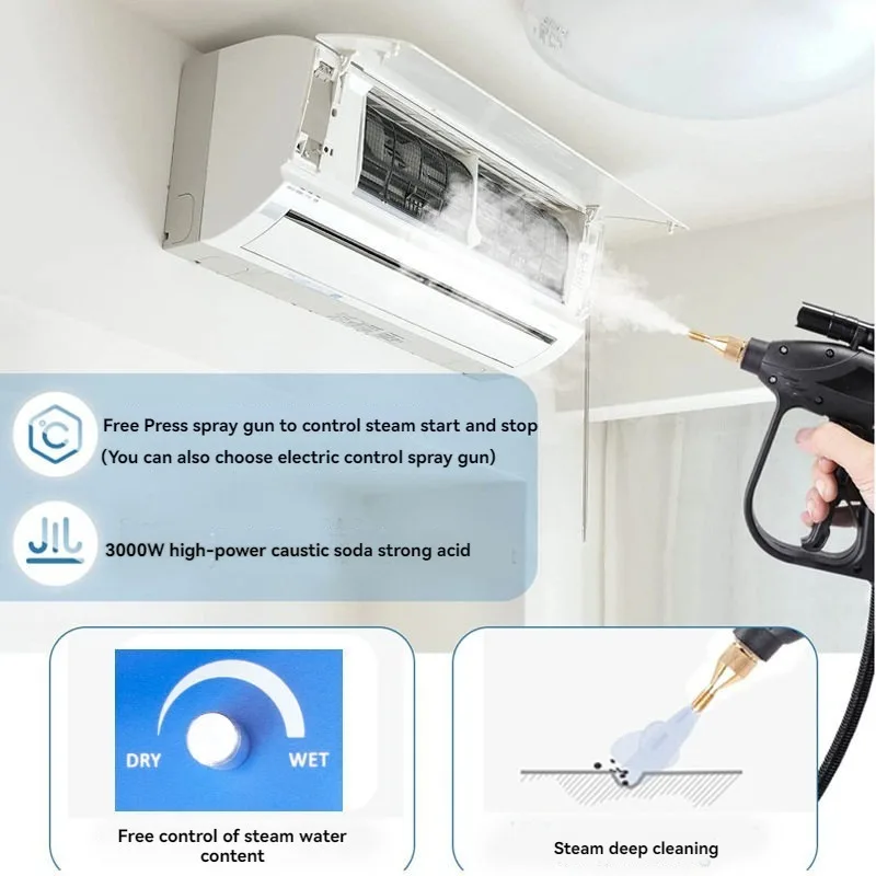 110V/220V High Temperature Ste - огляд і ціна Steam Cleaner Commercial 3000W