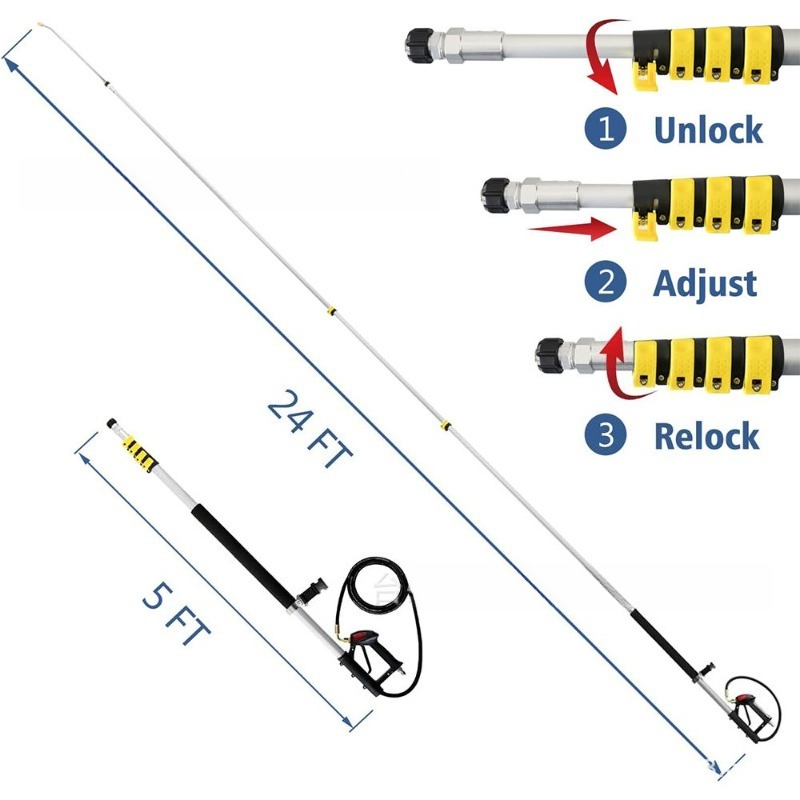 24FT Telescoping Pressure Wash - огляд і ціна Pressure Washer 3000Psi