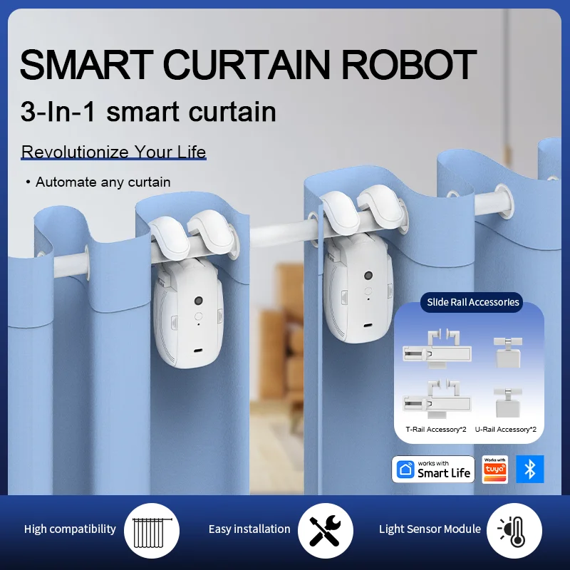 Smart Bluetooth Curtain Robot  - огляд і ціна Window Cleaning Robot Automatic