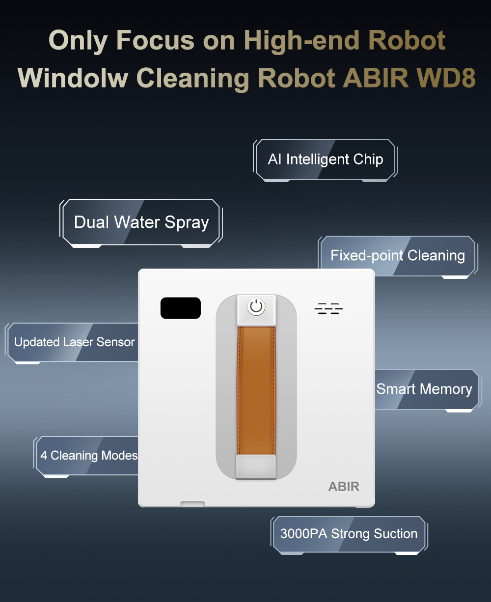 ABIR WD8 Smart Window Robot Cl - огляд і ціна Window Cleaning Robot Automatic