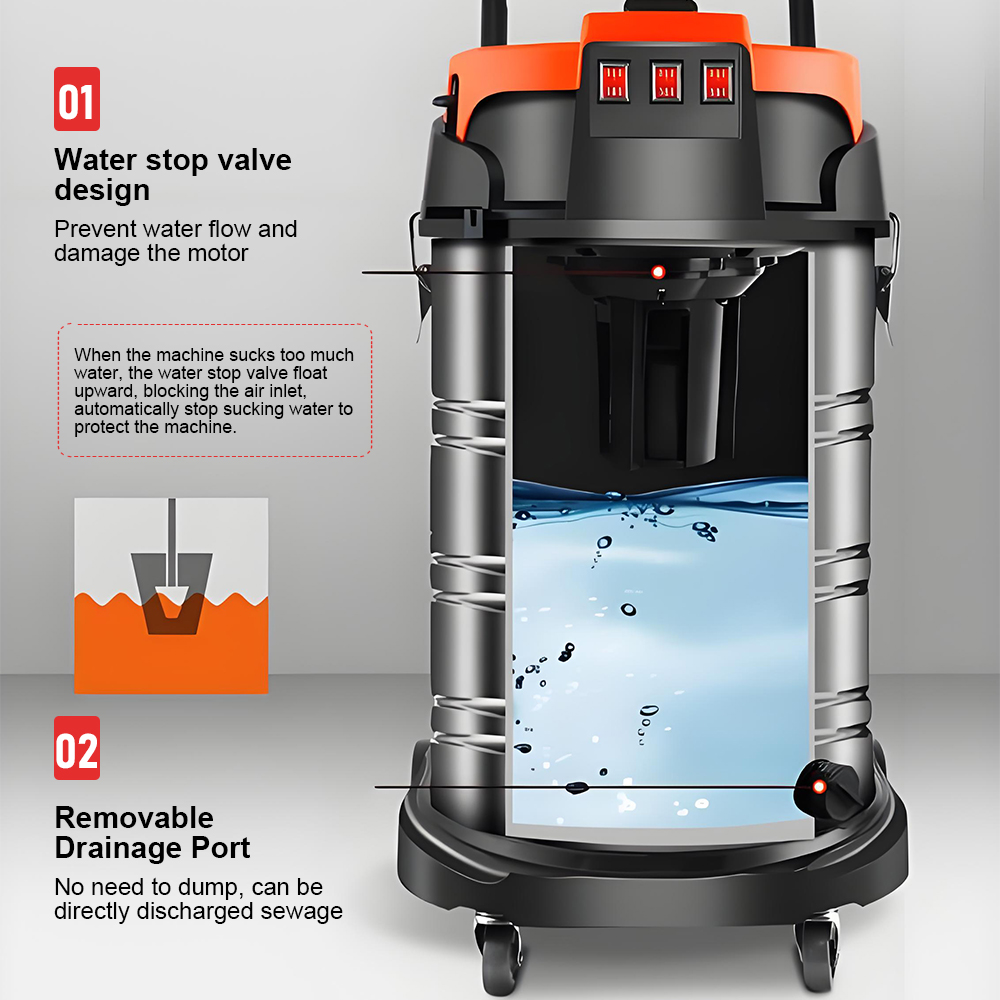TUNGFULL Wet Dry Vacuum Cleane - огляд і ціна Wet Dry Vacuum 60L