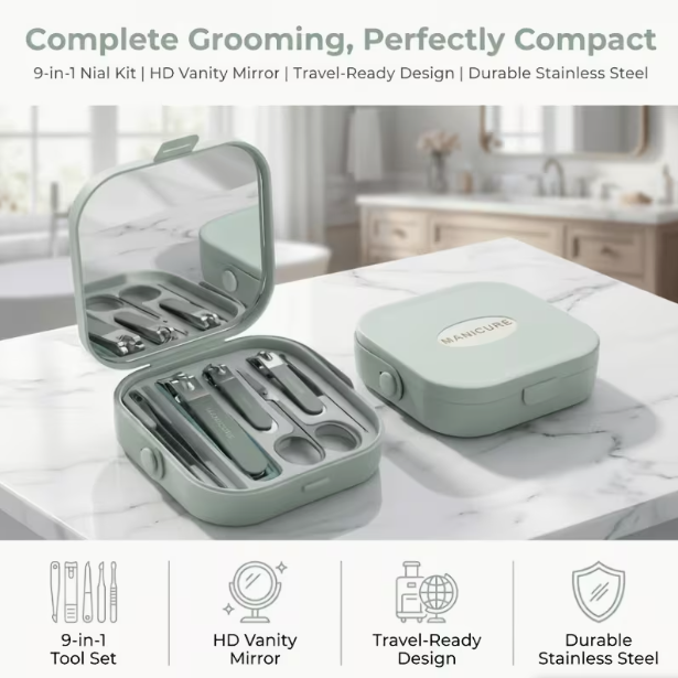 9-piece Portable Nail Clipper  - огляд і ціна Escalator Cleaning Machine